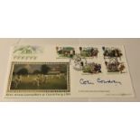 Cricket legend Sir Colin Cowdrey signed 1994 Benham Summertime Cricket FDC BLCS98. Good condition.