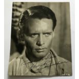 Patrick McGoogan signed vintage 10 x 8 inch b/w still photo from Nor the Moon by Night. Few dings