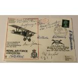 Great War Luftwaffe aces multiple signed cover, nine autographs inc Wilhelm Bittrich, Jurgen