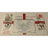 Liverpool Steven Gerrard signed 2005 Chelsea v Liverpool Internet stamps FDC. Good condition. All