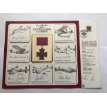 WW2 Victoria Cross multiple signed A4 DM Medal cover. Signed by Seven winners, Gp Capt Leonard