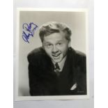 Mickey Rooney signed young 10 x 8 inch b/w photo. Good condition. All signed pieces come with a