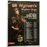 Rolling Stones Bill Wyman signed 16 x 12 inch colour Rhythm Kings Tour flyer, little creased to