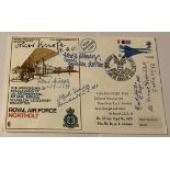 Great War Luftwaffe aces multiple signed cover, six autographs inc Oskar Knofe, Horst Merz, Albert