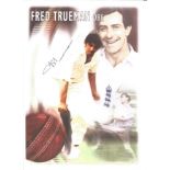 Fred Trueman signed 12 x 8 inch hand signed colour laser copy cricket photo. Good Condition. All