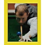 Snooker Steve Davis signed 10x8 colour photo. Framed. Good Condition. All autographs come with a