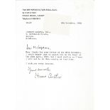 Sir Horace Cutler TLS typed signed letter dated 8/12/82. Good Condition. All autographs come with