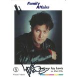 Matthew Jay Lewis signed 6x4 colour promo photo from Family Affairs. Good Condition. All