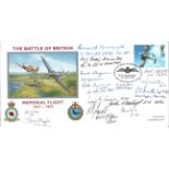 WW2 Battle of Britain pilots multiple signed BOB Memorial Flight cover. Signed by 13 inc, B