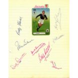 Football Scotland 1950s vintage multi signed page 9 fantastic, rare signatures includes Bobby