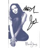 Norah Jones Singer Signed Photo. Good Condition. All autographs come with a Certificate of