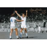 Autographed Trevor Brooking 12 X 8 Photo - Col, Depicting Brooking And His West Ham Teammate Billy