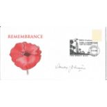 AVM A. 'Sandy' V. R. Johnstone signed 'Remembrance' Red Poppy on the cover. Special hand-stamp