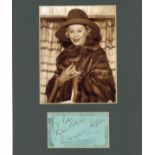 Margaret Leighton (1922-1976) Actress Signed 10x12 Mounted Page With Photo. Good Condition. All