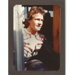 Barry Sheene signed 7x5 colour photo. Good Condition. All autographs come with a Certificate of