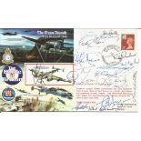 WW2 Battle of Britain pilot Tom Gleave multiple signed 50th ann BOB Major Assault cover. Also signed