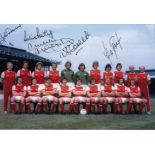 Autographed Arsenal 12 X 8 Photo - Col, Depicting Arsenal Players Posing For A Squad Photo At