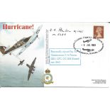 Air Cmdre. H. A. Fenton CBE, DSO, DFC (OC No. 238 Sqn., 1940) signed Hurricane Cover illustrate