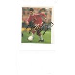 Ryan Giggs Signed Manchester United Cut Picture. Good Condition. All autographs come with a