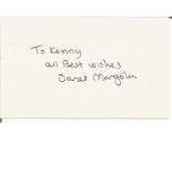 Janet Margolin signed white card. July 25, 1943 - December 17, 1993 was an American theatre,