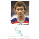 Bryan Robson Signed Card With England Picture. Good Condition. All autographs come with a