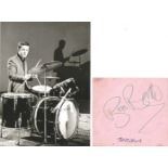 Brian Bennett Shadows Drummer Signed Album Page Plus Photo. Good Condition. All autographs come with