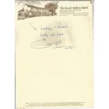 Football Liverpool legend Emlyn Hughes ALS signed letter. Good Condition. All autographs come with a