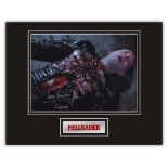 Stunning Display! Rare Image! Hellraiser Doug Bradley hand signed professionally mounted display.