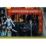 Autographed Jermaine Beckford 12 X 8 Photo - Col, Depicting The Leeds Striker Celebrating His