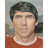 Football Manchester United legend Tony Dunne signed 10x8 colour photo. Anthony Peter Dunne (24