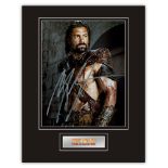 Stunning Display! Spartacus Manu Bennett hand signed professionally mounted display. This