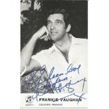 Frankie Vaughan (1928-1999) Singer Signed Vintage Columbia Records Promo Photo. Good Condition.