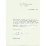 Sheila Hancock TLS typed signed letter dated 6/12/82. Good Condition. All autographs come with a