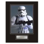 Stunning Display! Star Wars Laurie Goode hand signed professionally mounted display. This