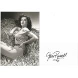 Jane Russell (1921-2010) Actress Signed Card With Photo. Good Condition. All autographs come with