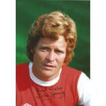 Willie Young Signed Arsenal 8x12 Photo. Good Condition. All autographs come with a Certificate of