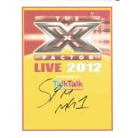 X Factor 12x10 show flyer signed by Simeon of MK1 finalist 2012 Singer. Good Condition. All