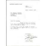 Alfred Marks TLS typed signed letter dated 21/12/82. Good Condition. All autographs come with a