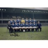 Autographed Willie Henderson 12 X 8 Photo - Col, Depicting A Wonderful Image Showing Rangers Players