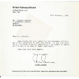 Peter Parker TLS typed signed Letter dated 26/11/1982. Good Condition. All autographs come with a