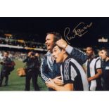 Autographed Ron Atkinson 12 X 8 Photo - Col, Depicting The West Brom Manager Embracing John