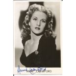 Anne Crawford signed 6 x 4 inch b w photo. Good Condition. All autographs come with a Certificate of