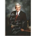 Newt Gingrich signed 7x5 colour photo. Good Condition. All autographs come with a Certificate of