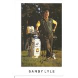 Sandy Lyle signed 8x6 colour photo. Good Condition. All autographs come with a Certificate of