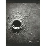 Apollo 15 Astronaut Al Worden signed 12 x 8 inch b/w book photo of craters on the moon, slight