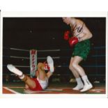 Steve Collins V Ian Strudwicknice Colour 8x10 Approx Action Photo Signed By Collins. Good Condition.