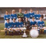 Autographed Everton 12 X 8 Photo - Col, Depicting Everton Players Including Tony Kay And Derek