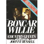 Boxcar Willie and Johnny Russell signed concert programme. Good Condition. All autographs come