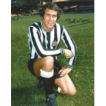 Bob Moncur signed 10x8 colour photo in Newcastle Utd kit. Good Condition. All autographs come with a