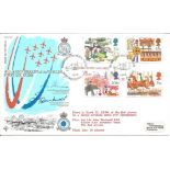 Red Arrows signed 80th ann Air Fairs 1983 British Fairs official FDC RFDC22. Signed by Red Arrows